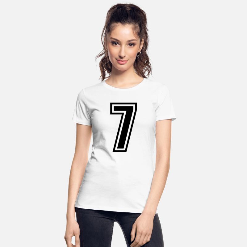 7 - number 7 - jersey number for sportsteam