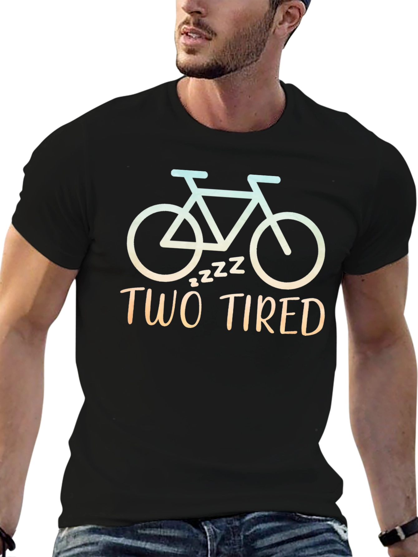 Two Tired Bicycle Graphic T-Shirt