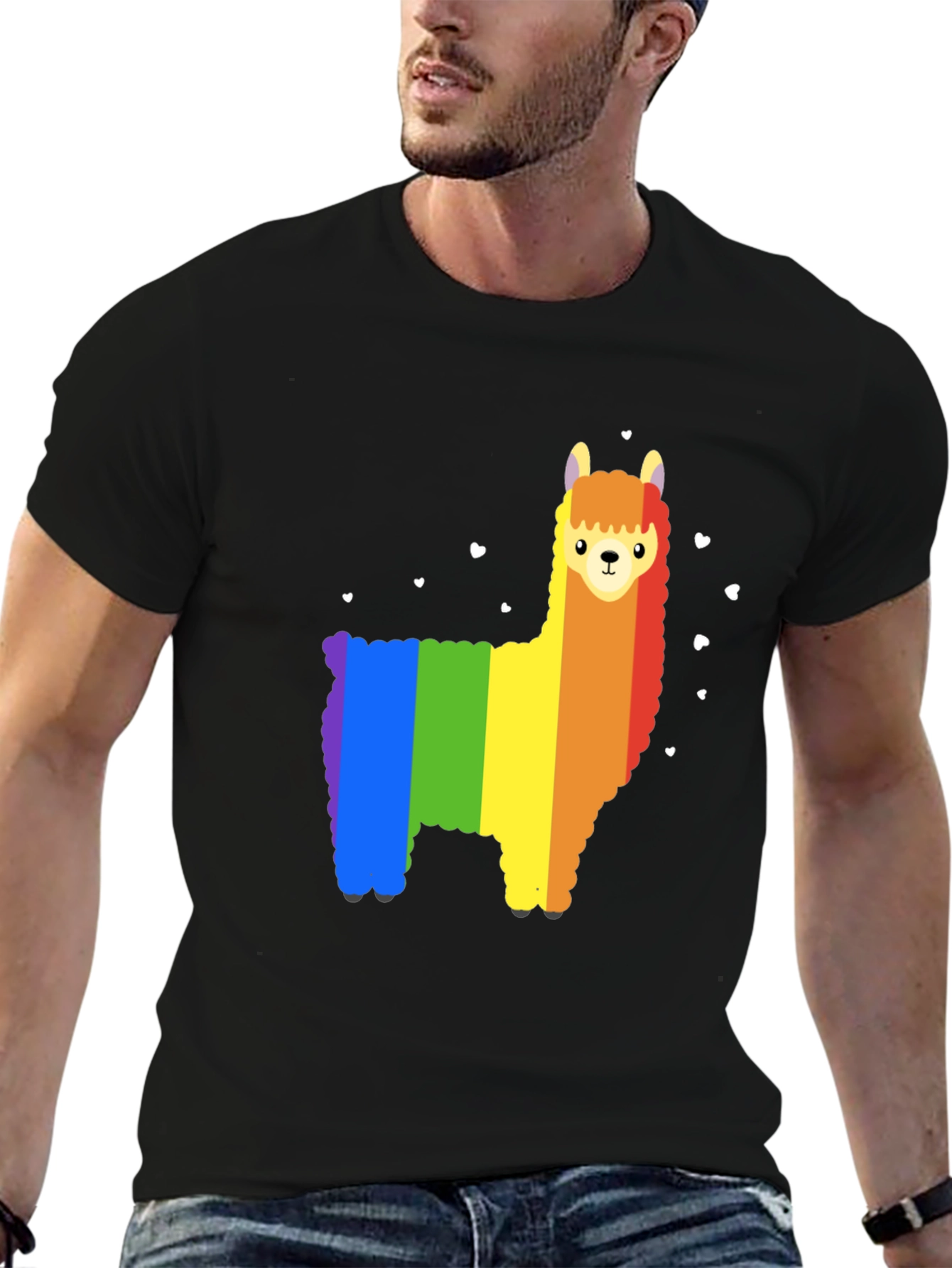 Rainbow Llama Graphic Tee - Pride Shirt