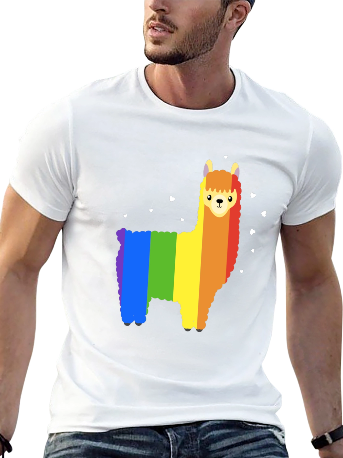 Rainbow Llama Graphic Tee - Pride Shirt