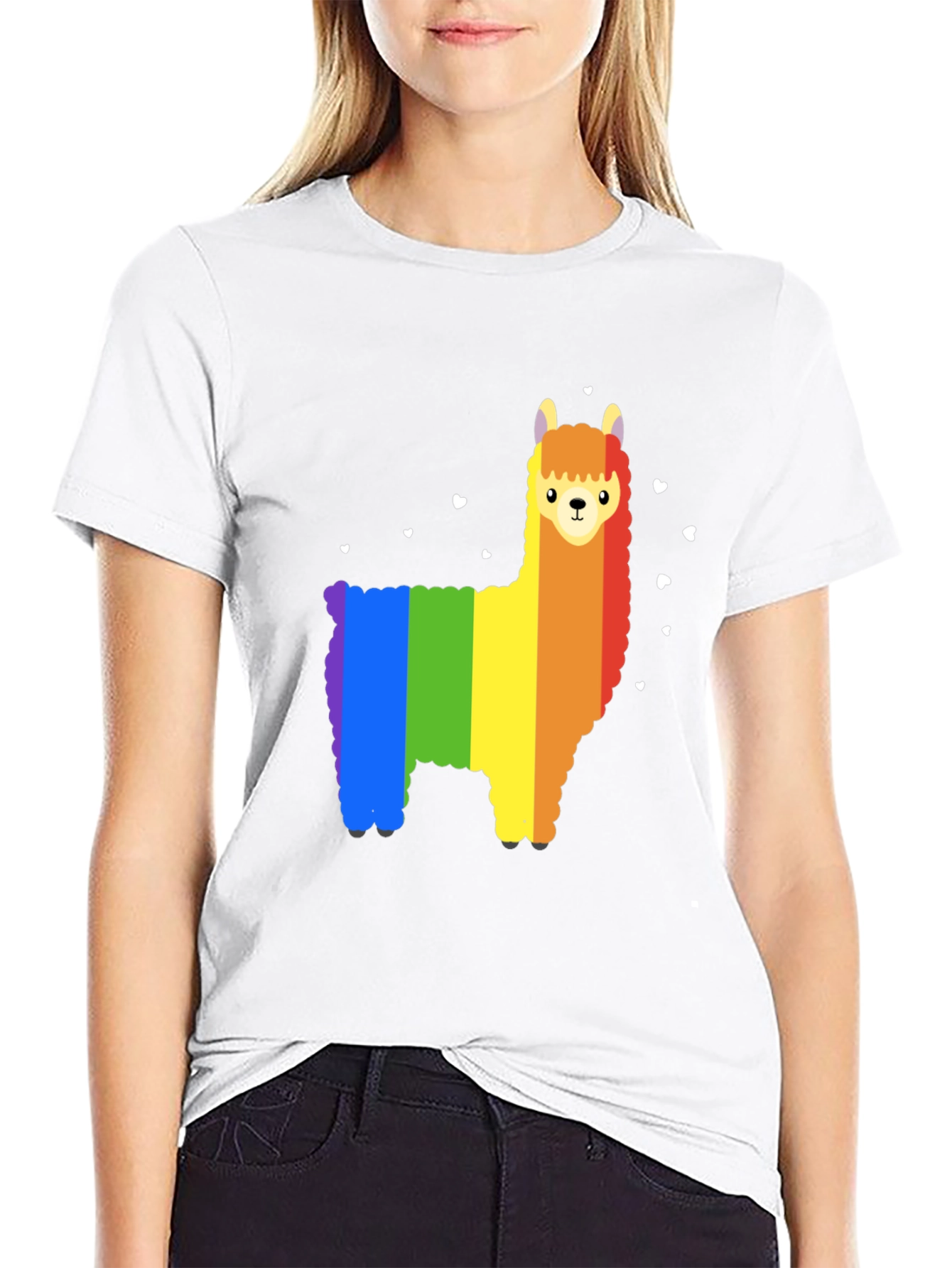 Rainbow Llama Graphic Tee - Pride Shirt