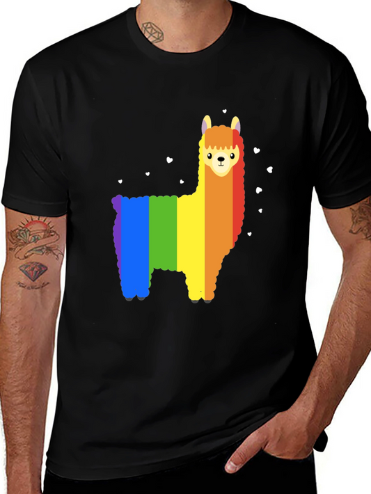 Rainbow Llama Graphic Tee - Pride Shirt