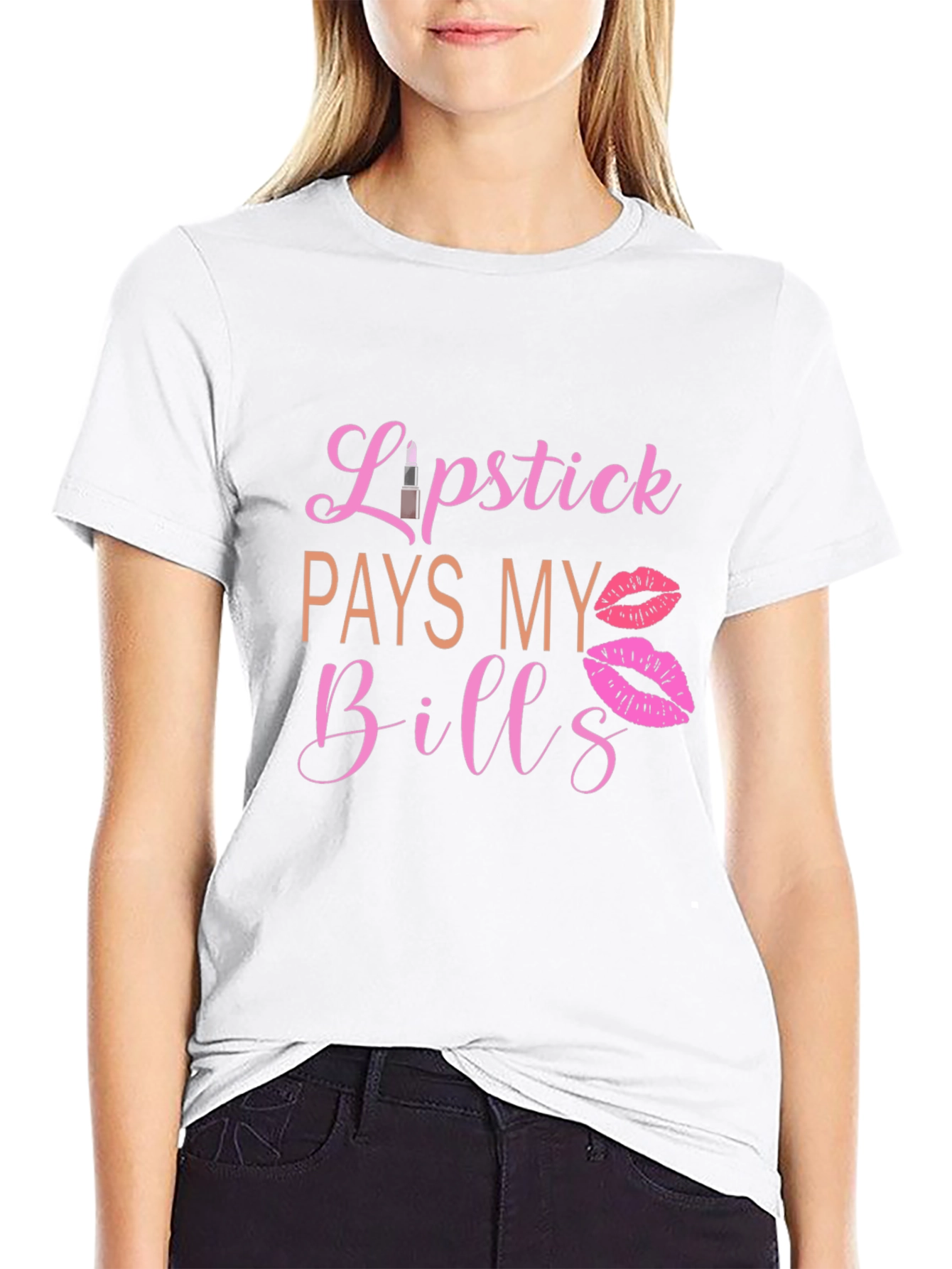 Lipstick Pays My Bills Graphic Tee