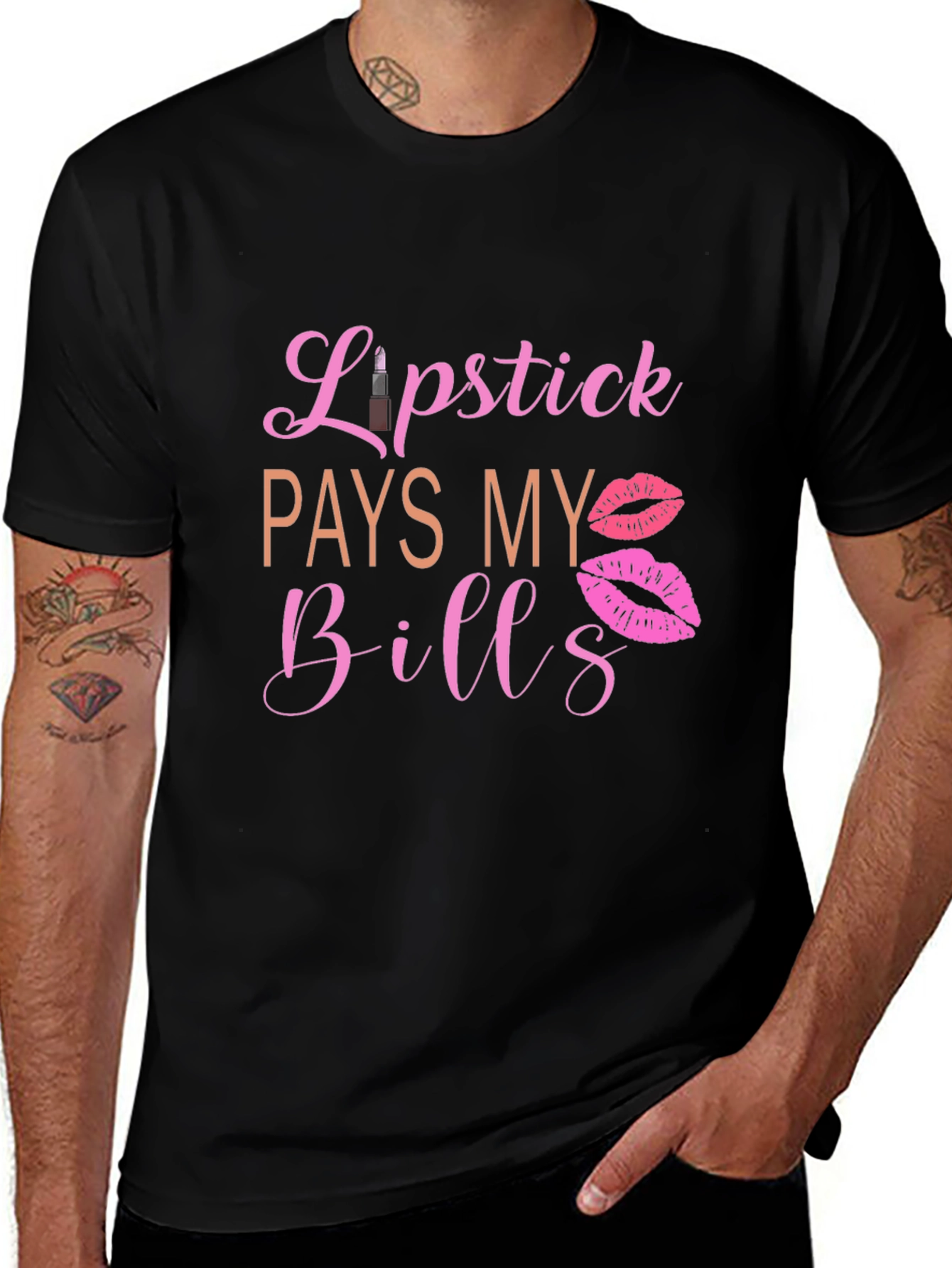 Lipstick Pays My Bills Graphic Tee
