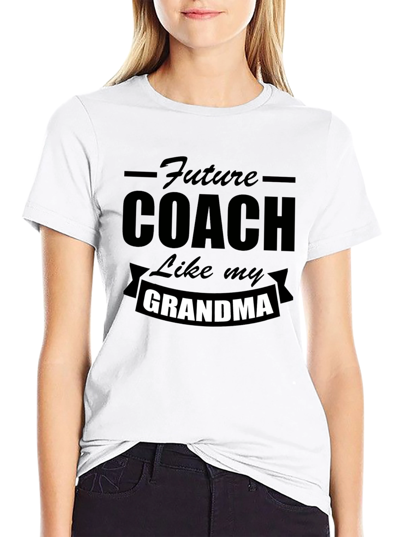 Future Coach Like My Grandma Black T-Shirt