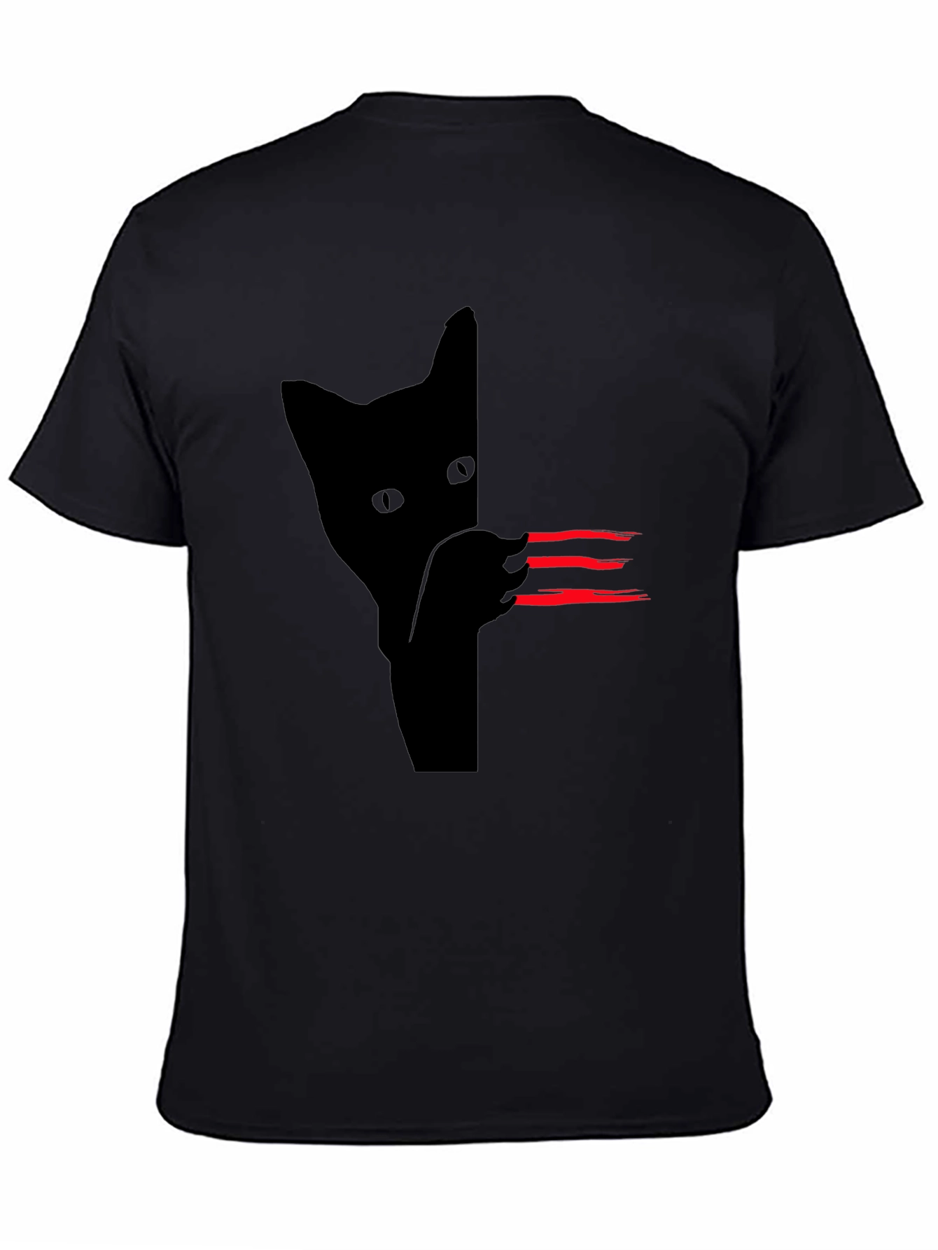 Black Cat Scratch T-Shirt