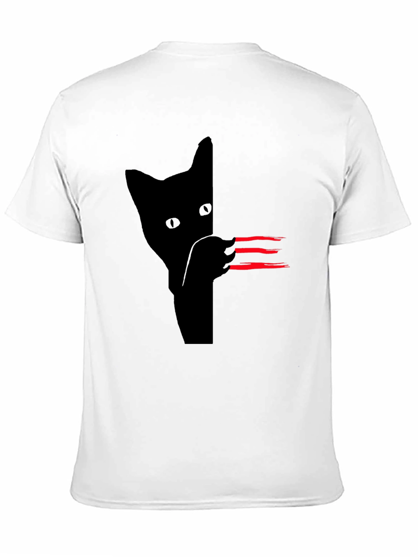Black Cat Scratch T-Shirt
