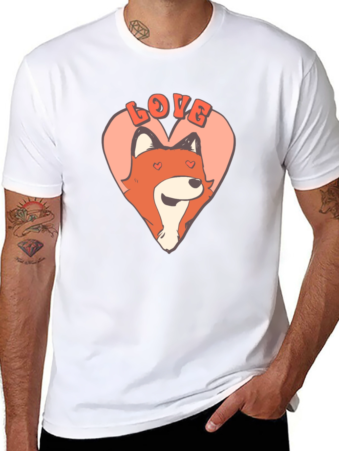 Cute Valentine Fox Graphic Tee