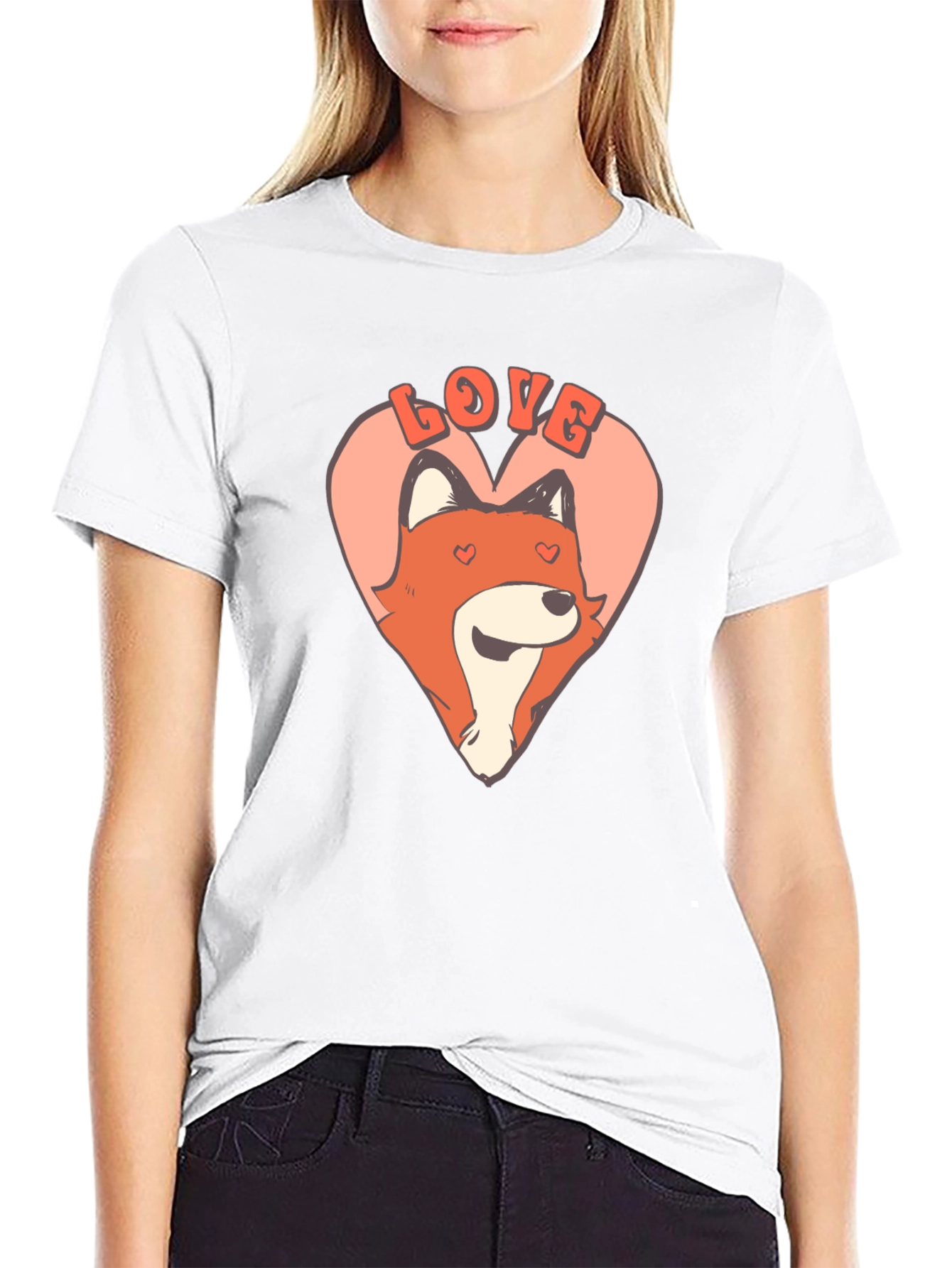 Cute Valentine Fox Graphic Tee