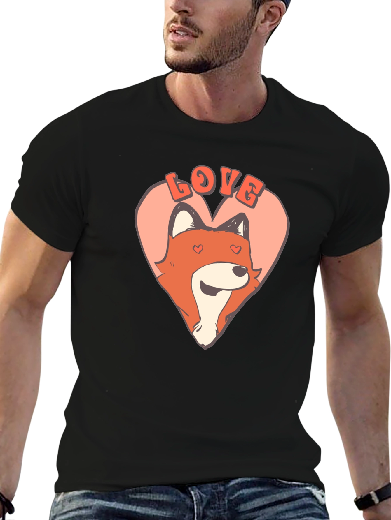 Cute Valentine Fox Graphic Tee