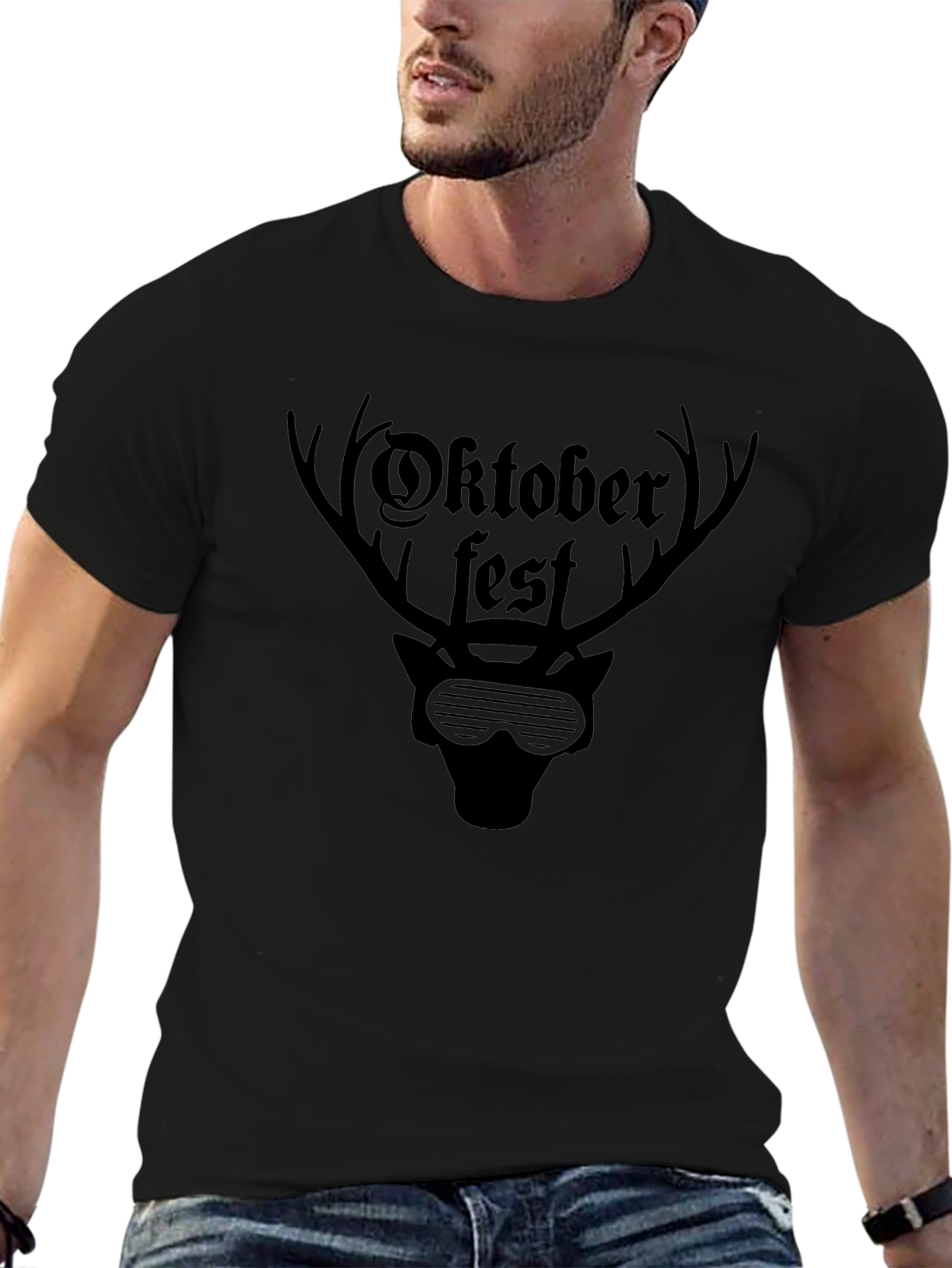 Oktoberfest Deer Graphic T-Shirt
