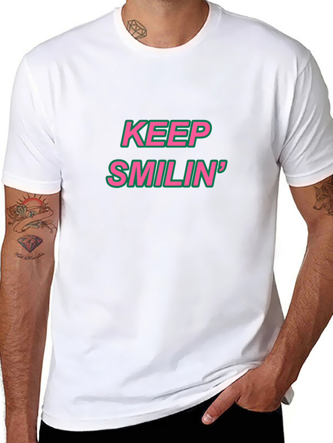 Keep Smilin Black Tee