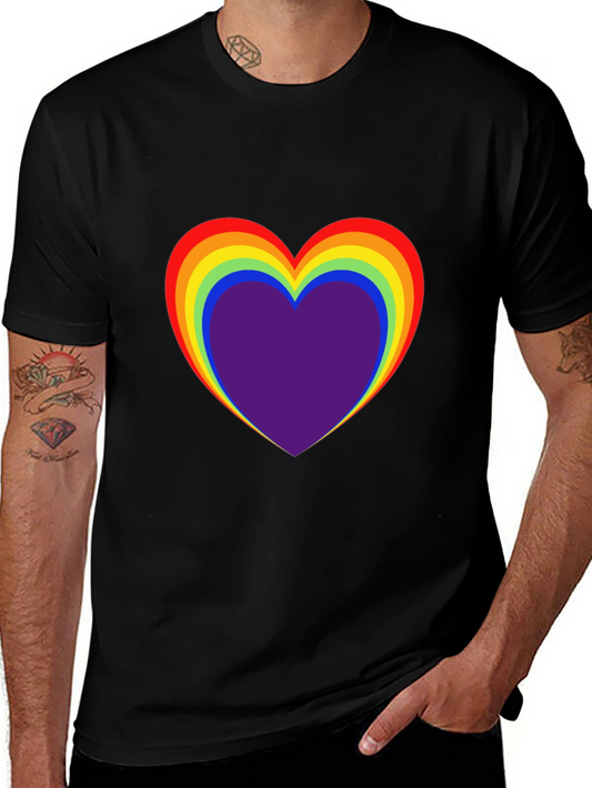 Rainbow Heart Graphic Tee - Pride Shirt
