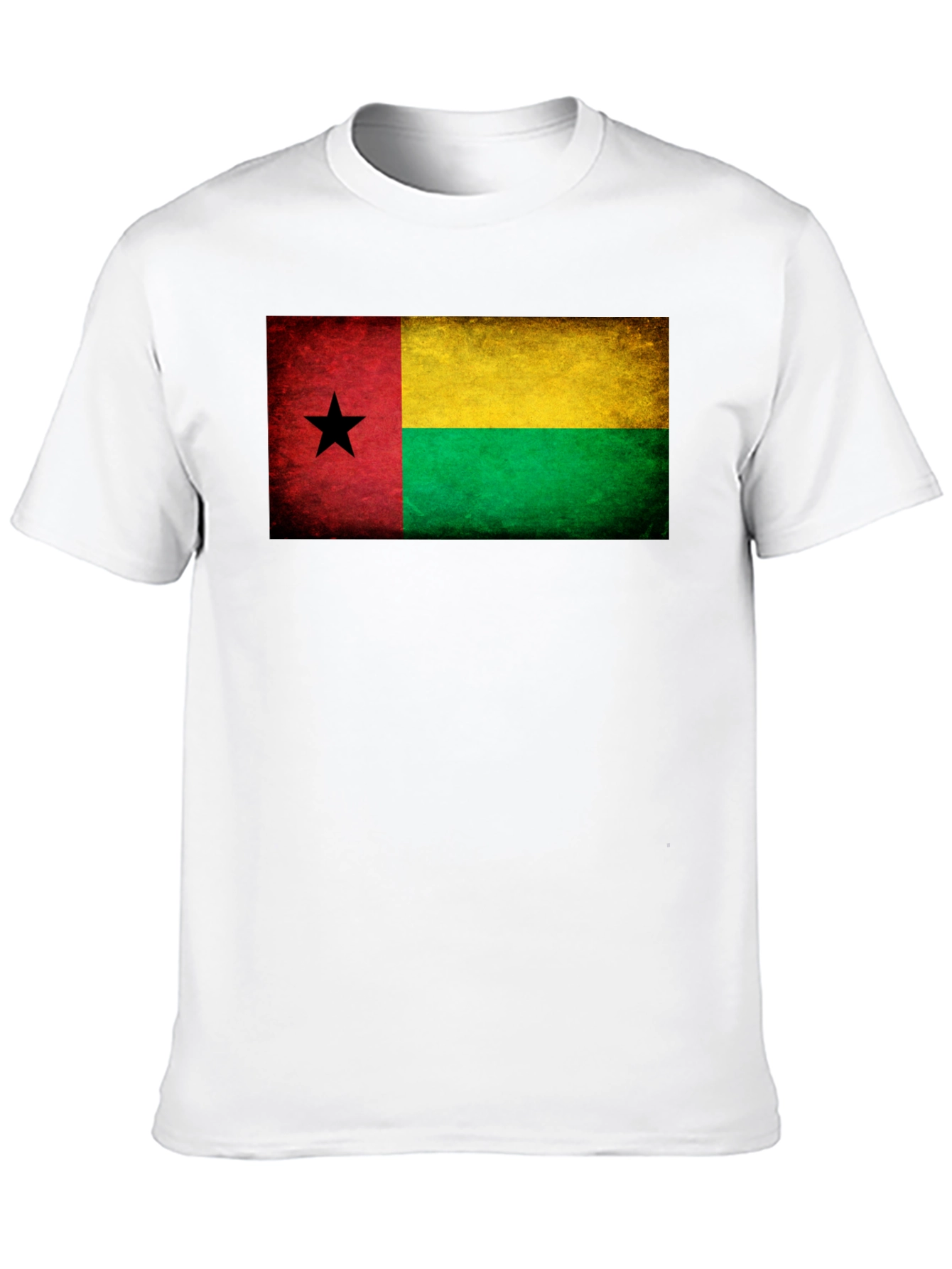 Guinea-Bissau Flag Graphic Tee - Black T-Shirt