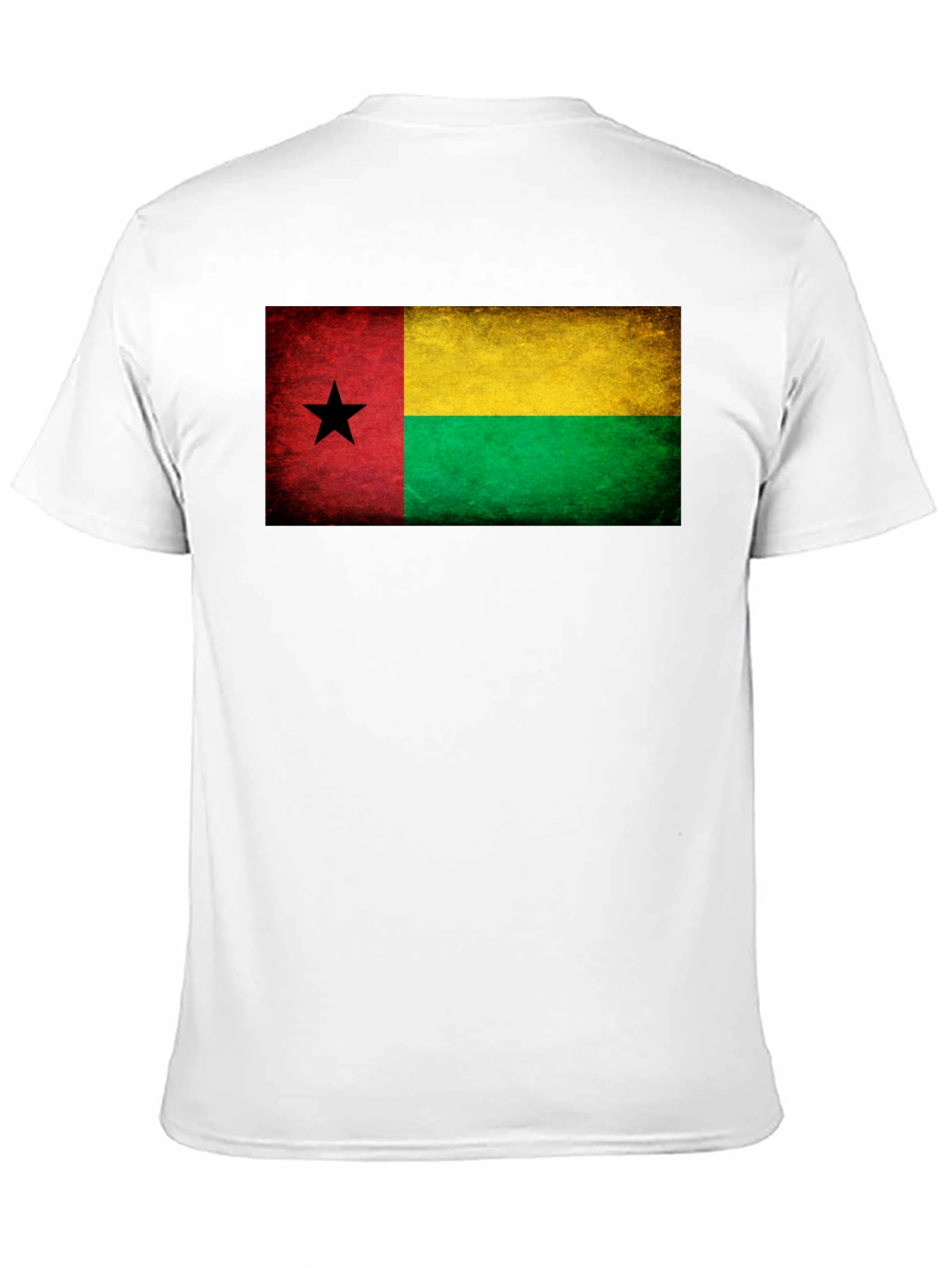 Guinea-Bissau Flag Graphic Tee - Black T-Shirt