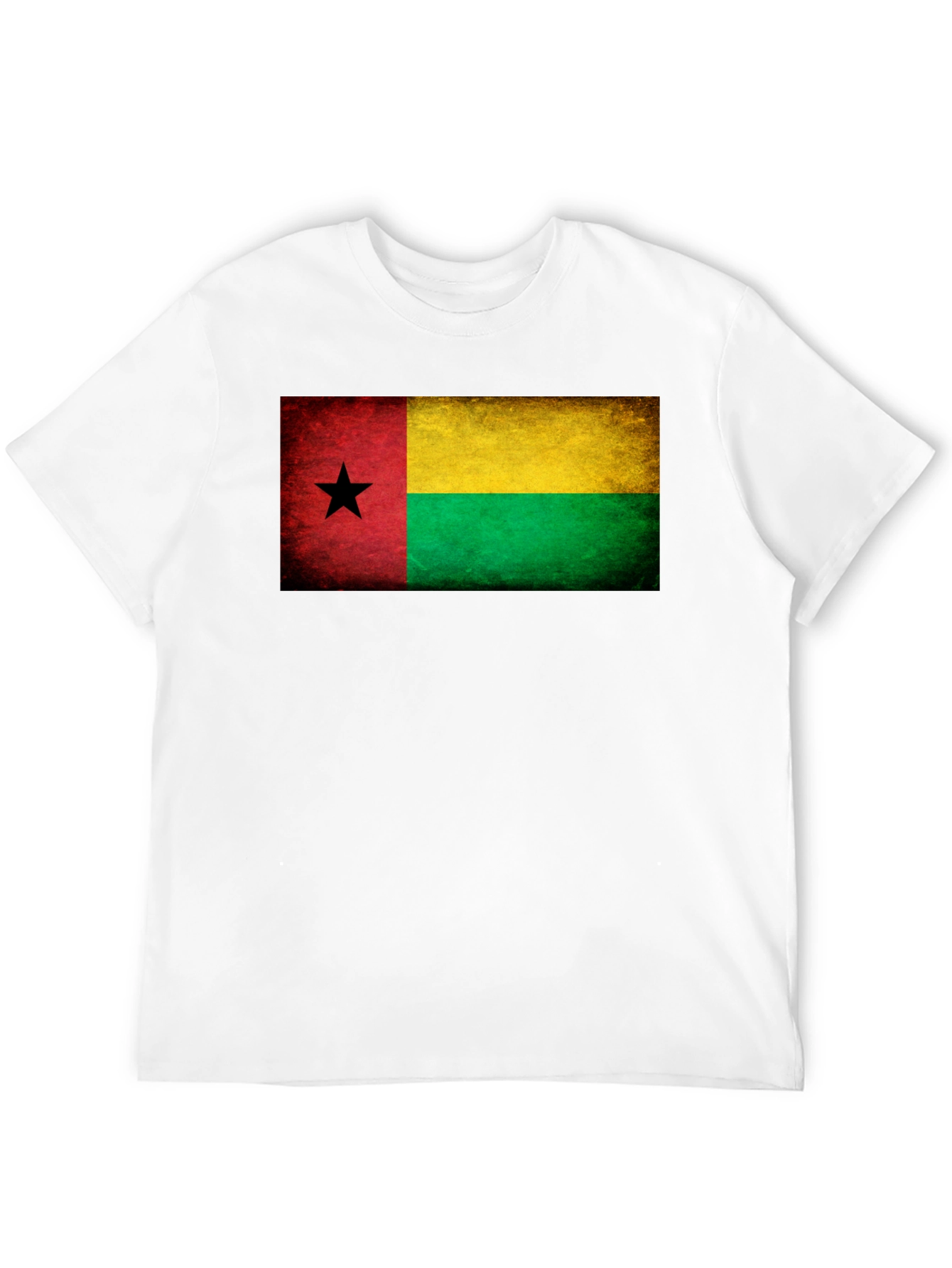 Guinea-Bissau Flag Graphic Tee - Black T-Shirt