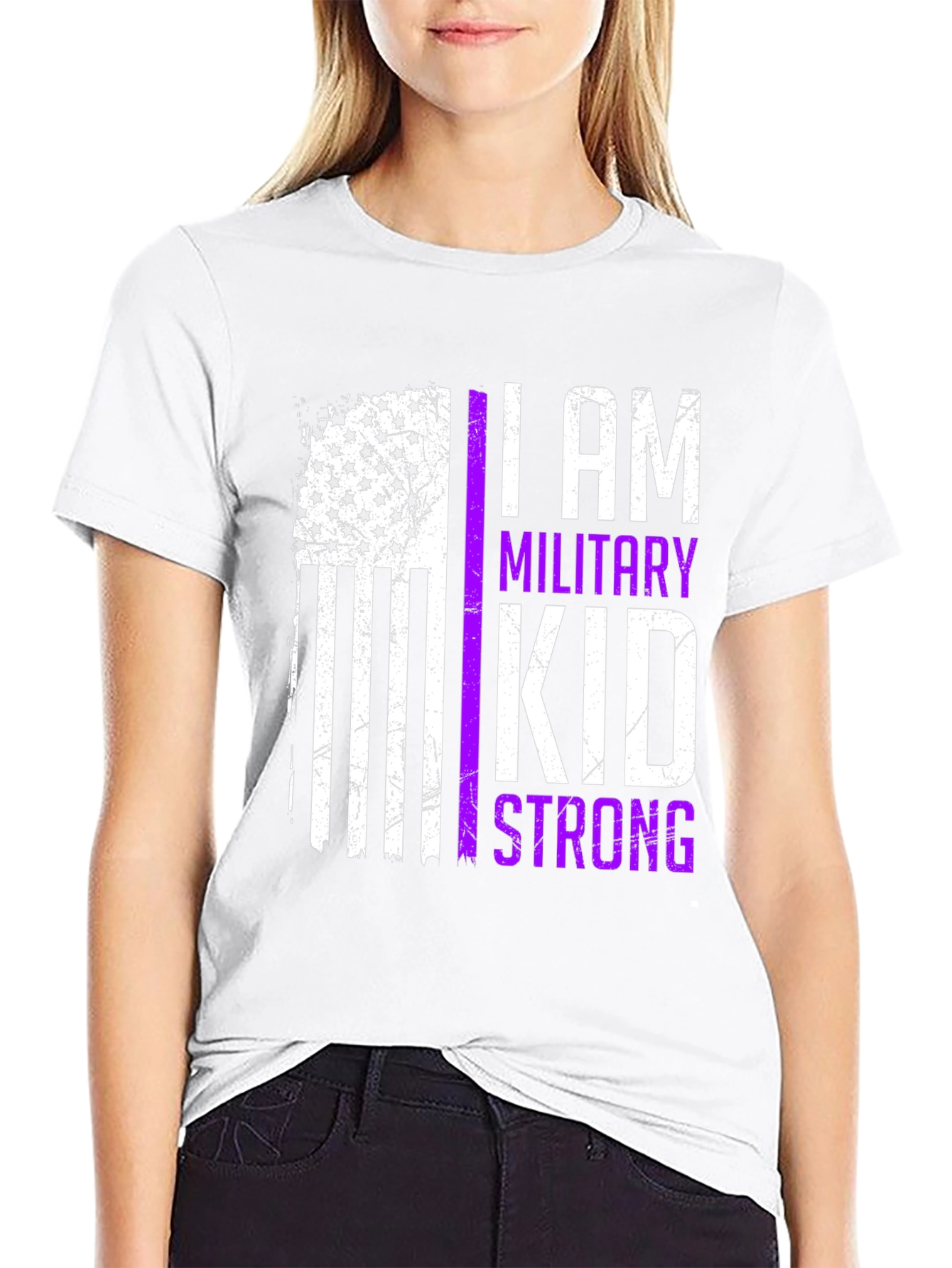 Military Kid Strong Graphic Tee