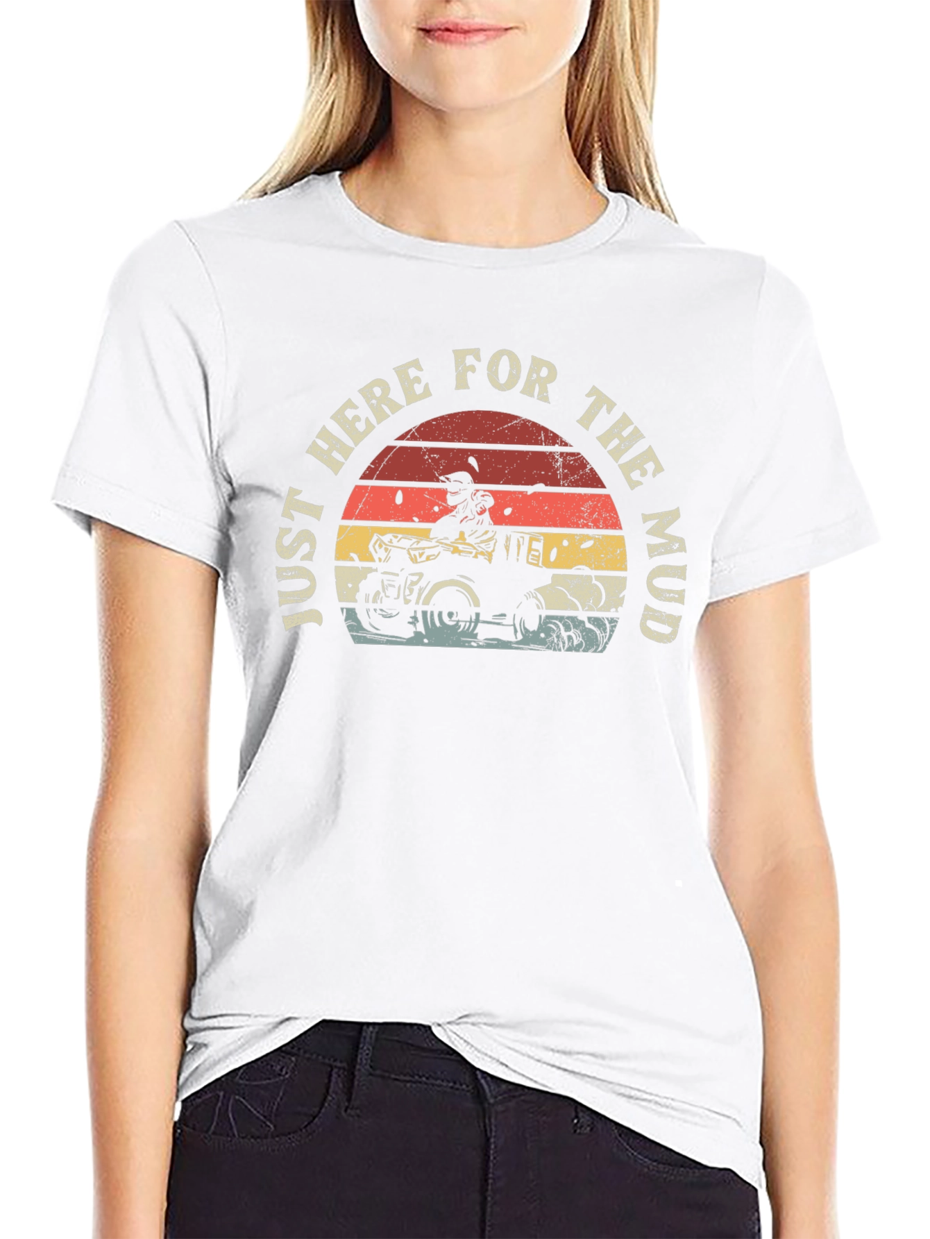 Just Here For The Mud Black T-Shirt