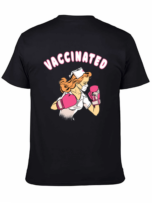 Vaccinated Nurse Boxer Graphic Tee
