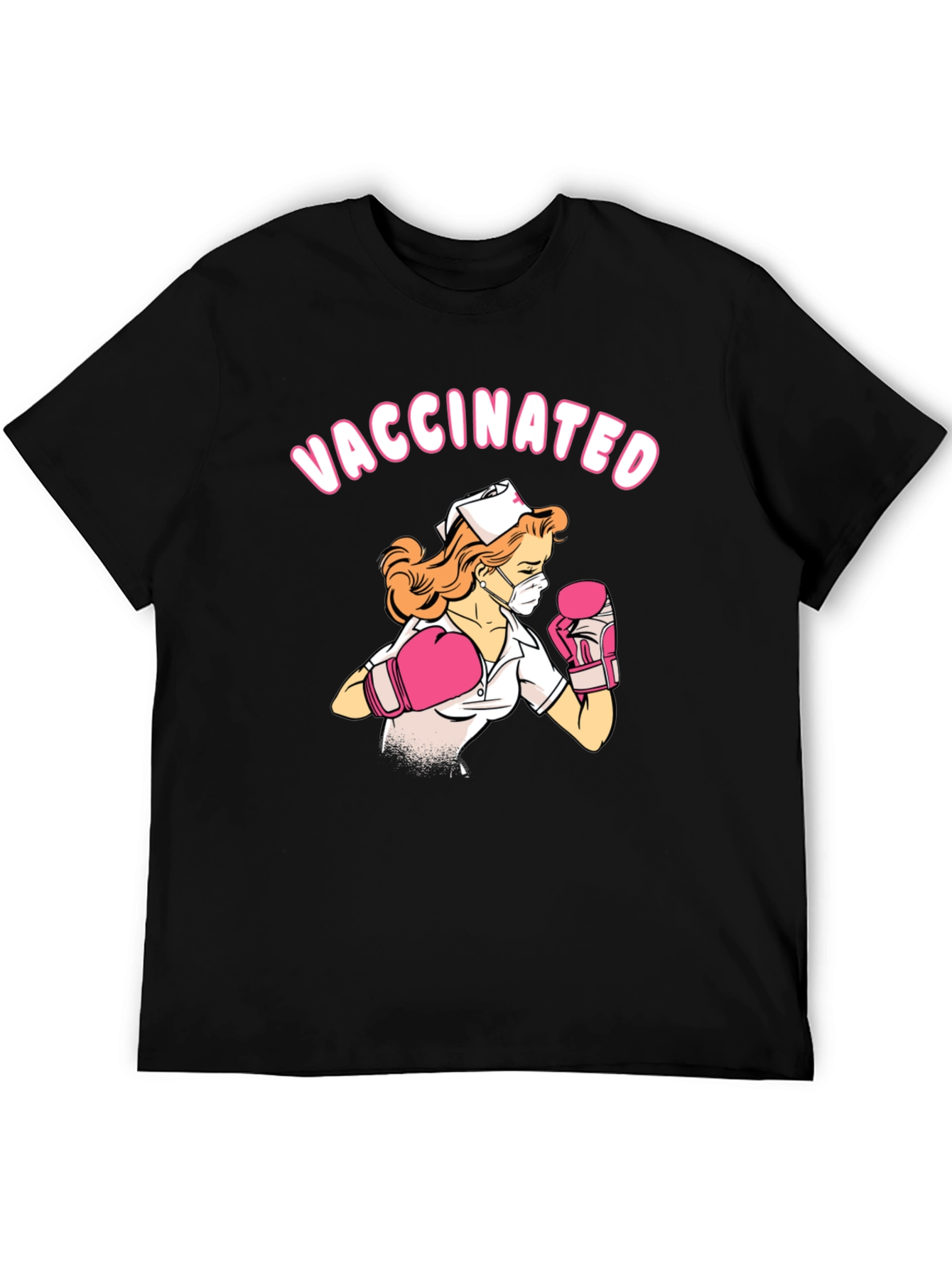 Vaccinated Nurse Boxer Graphic Tee