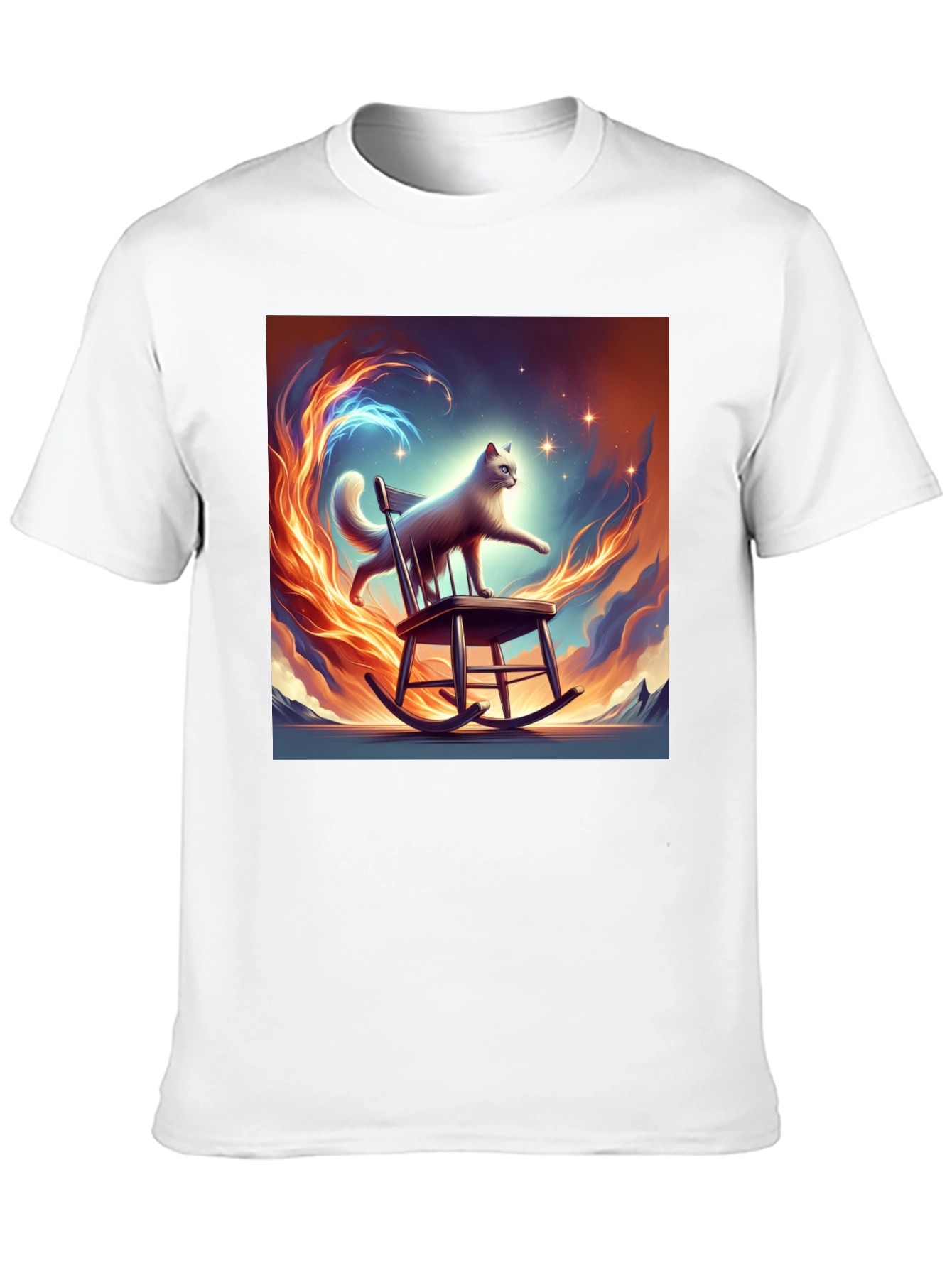 Cat on Rocking Chair Graphic Tee