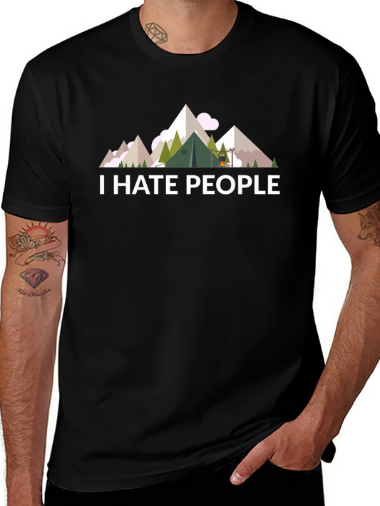 I Hate People T-Shirt - Camping & Hiking Tee