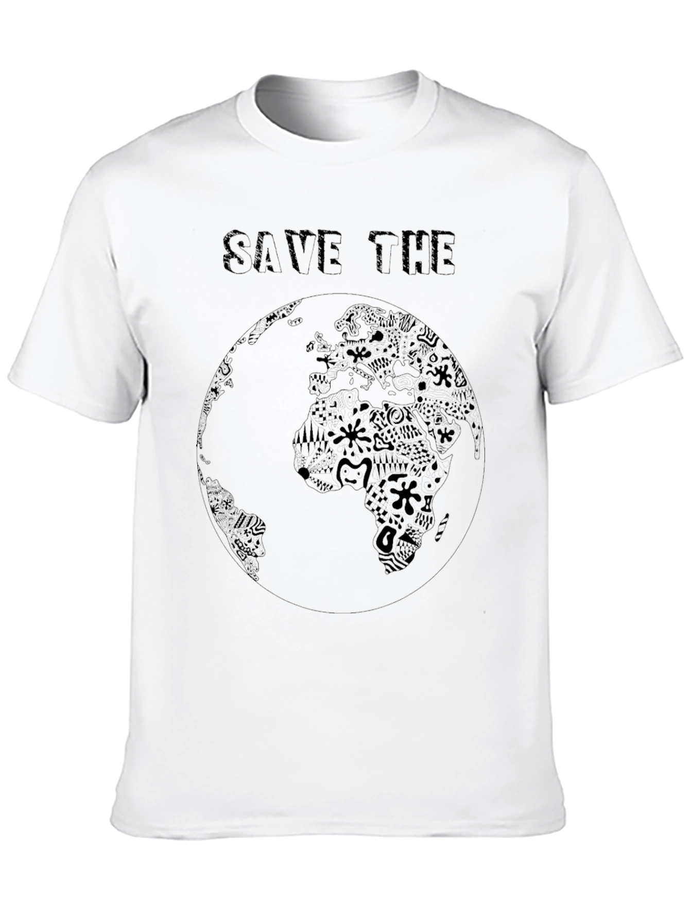 Save the Earth Black Graphic T-Shirt