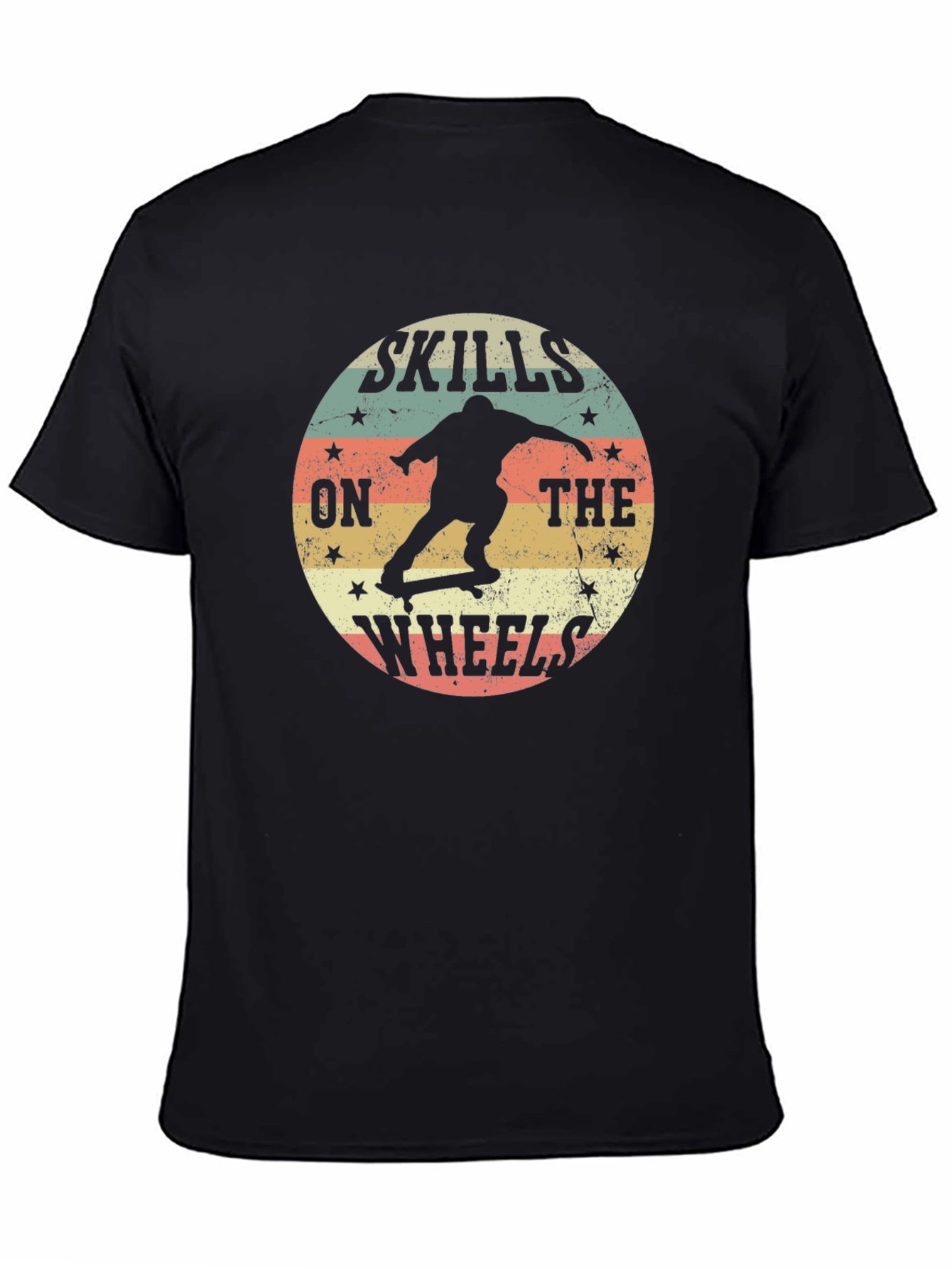 Skills on Wheels Graphic Tee - Retro Skater Style