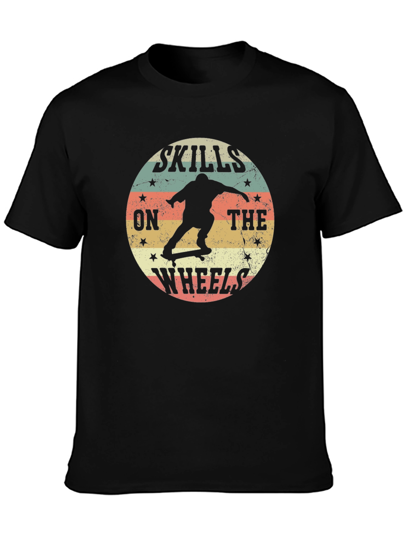 Skills on Wheels Graphic Tee - Retro Skater Style