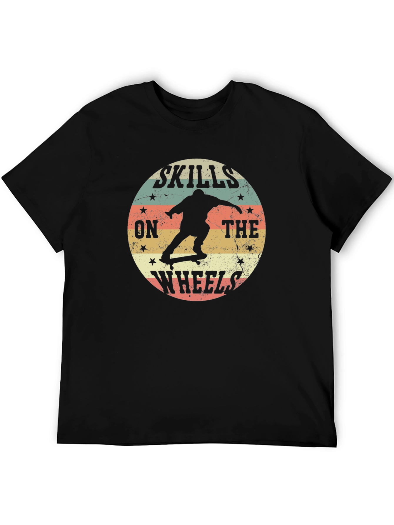 Skills on Wheels Graphic Tee - Retro Skater Style