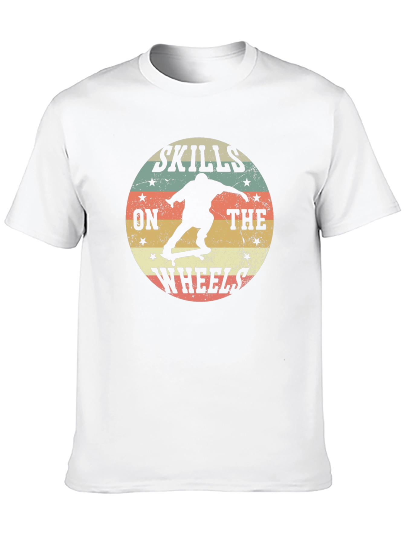 Skills on Wheels Graphic Tee - Retro Skater Style
