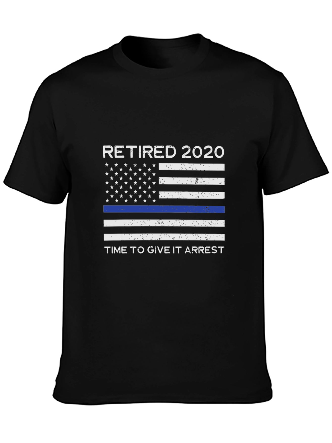 Retired 2020 Thin Blue Line Police T-Shirt