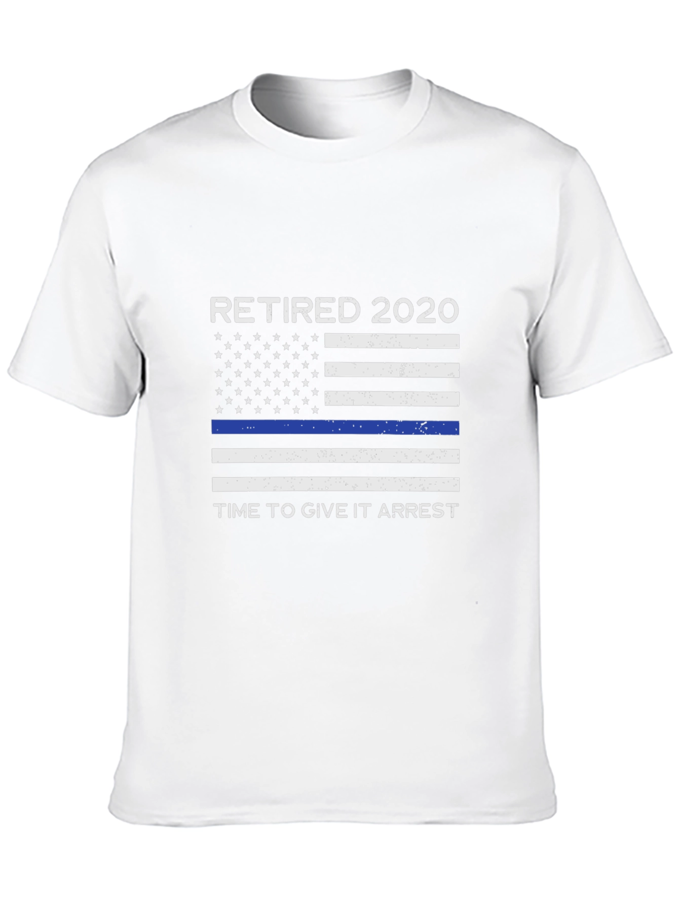 Retired 2020 Thin Blue Line Police T-Shirt