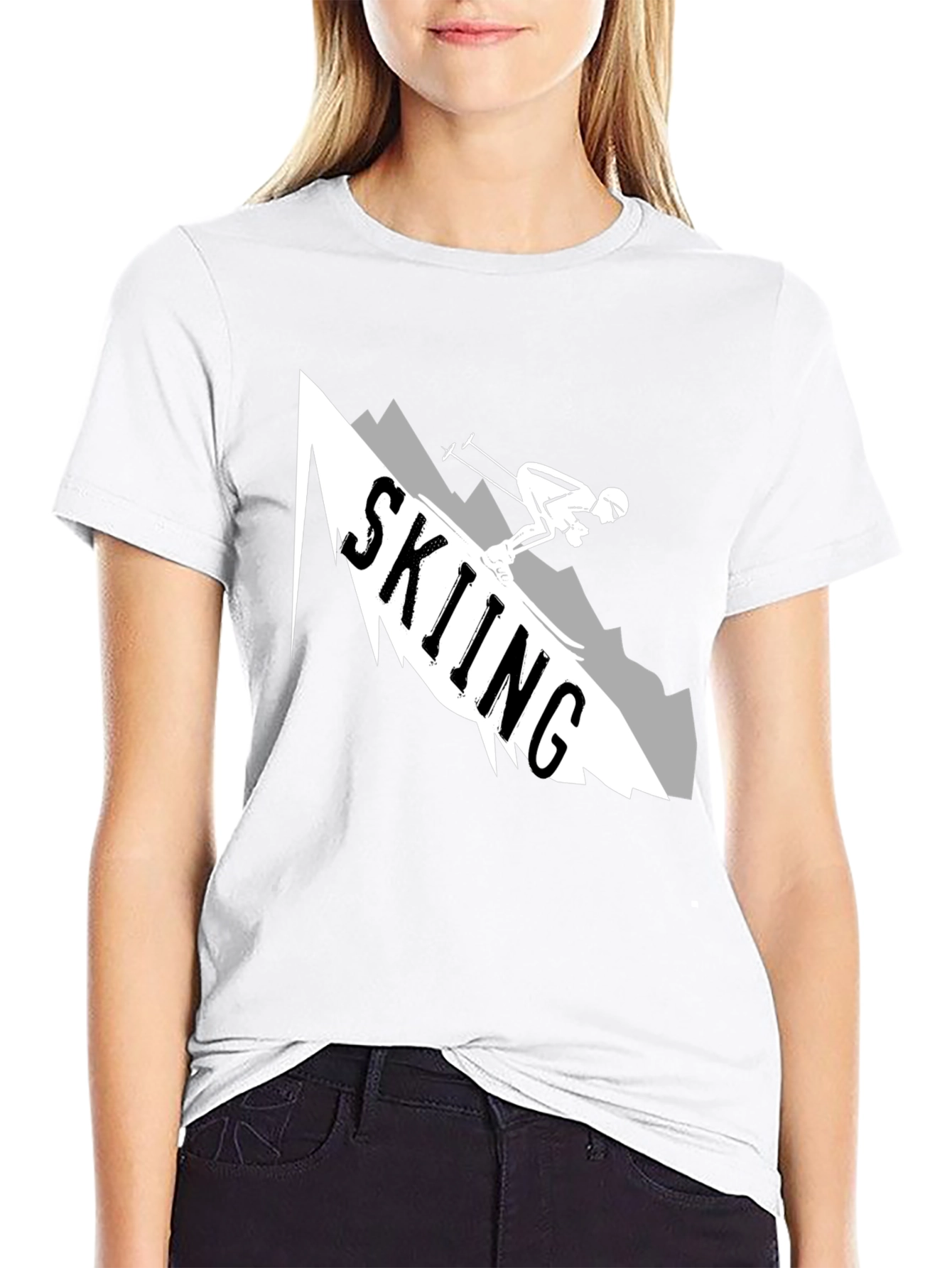 Skiing Graphic T-Shirt: Mountain Adventure Tee