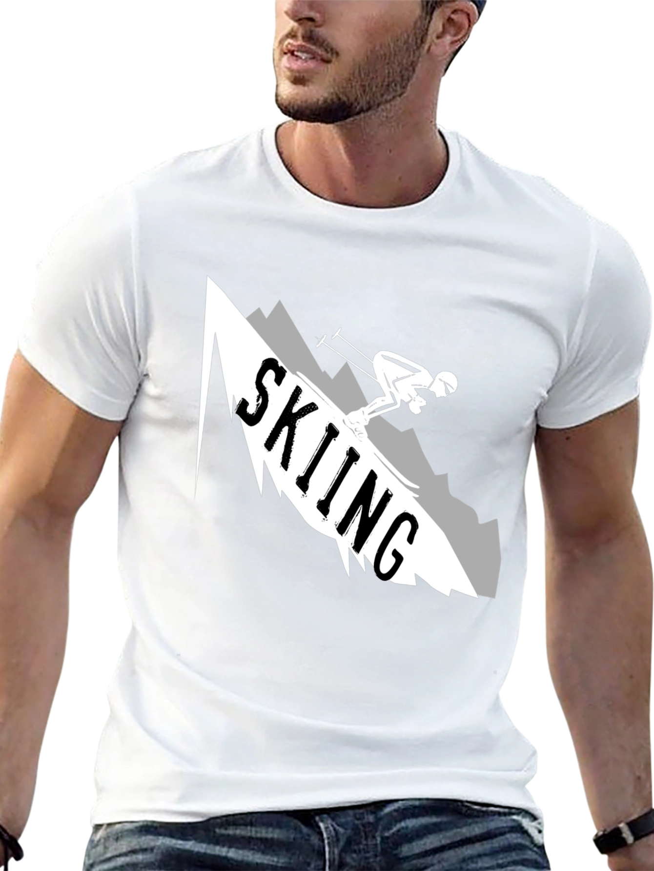 Skiing Graphic T-Shirt: Mountain Adventure Tee