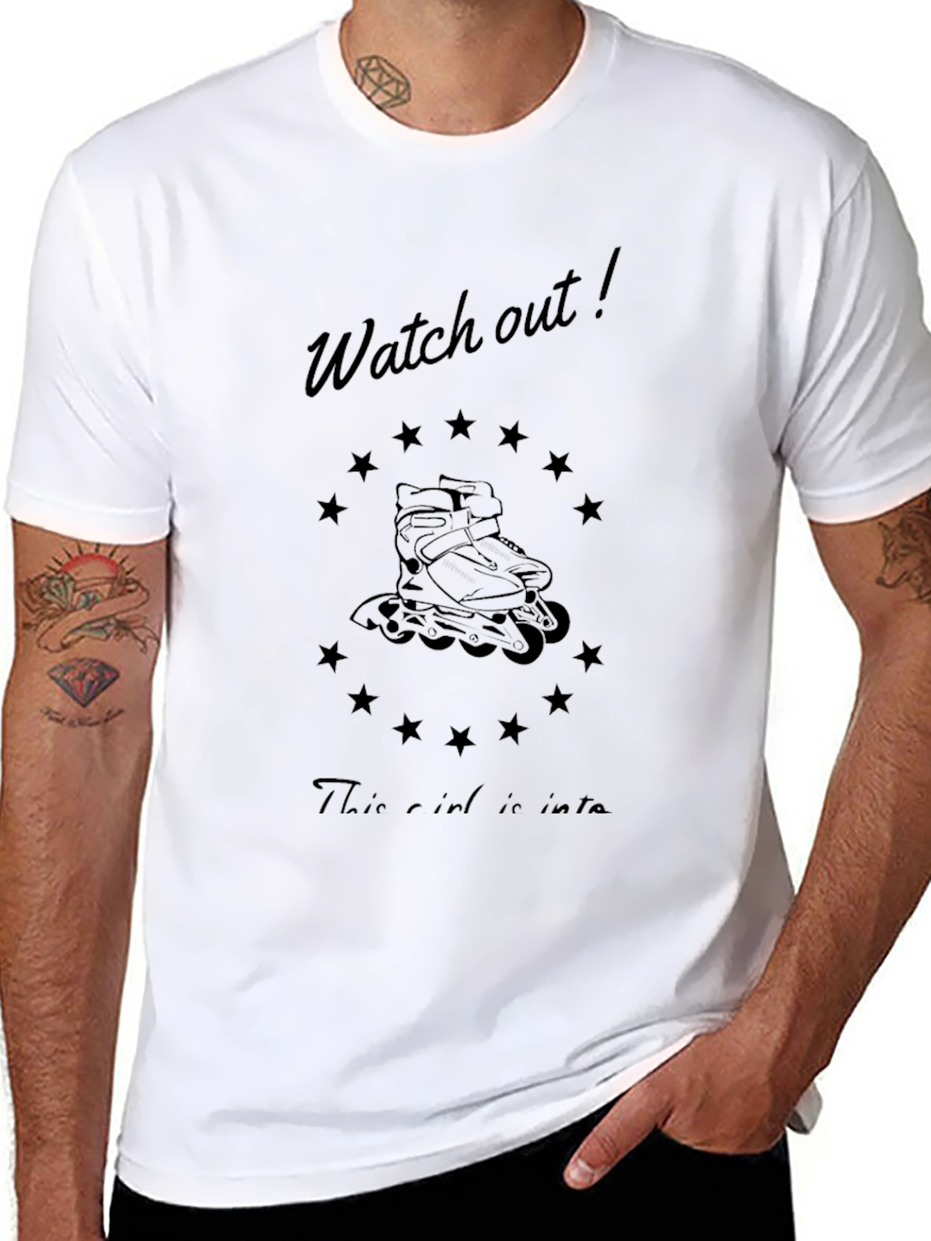 Watch Out! Roller Skate Graphic T-Shirt