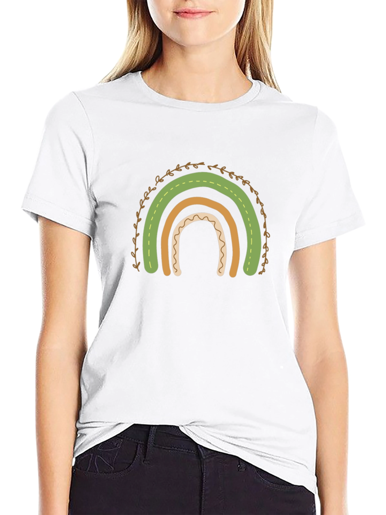 St. Patricks Day Rainbow Graphic Tee - Black