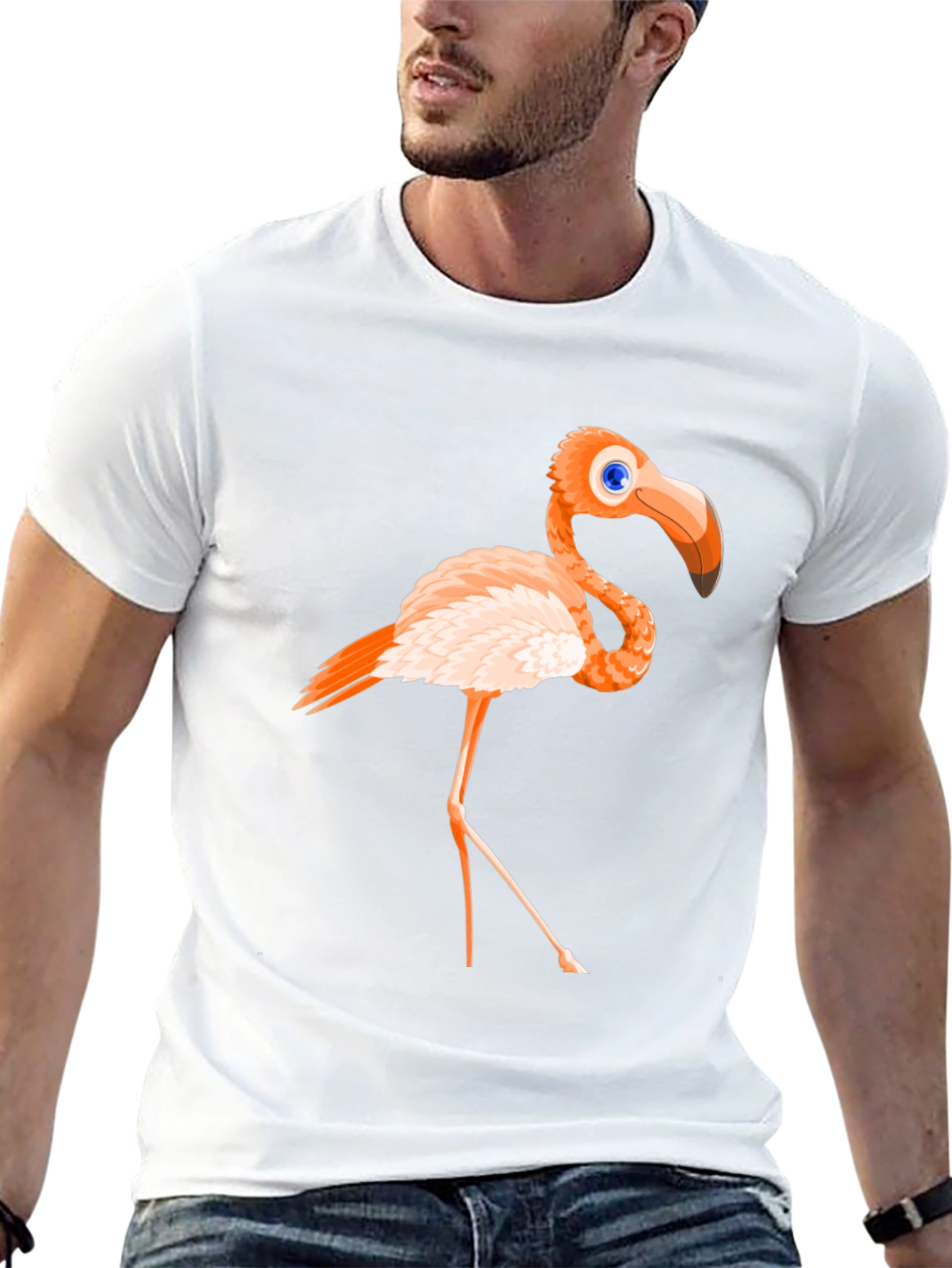 Flamingo Graphic Print T-Shirt