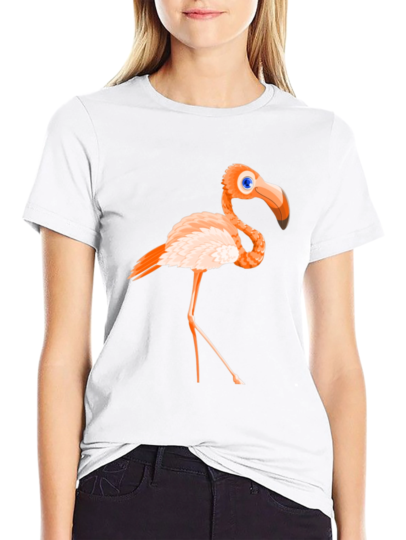 Flamingo Graphic Print T-Shirt