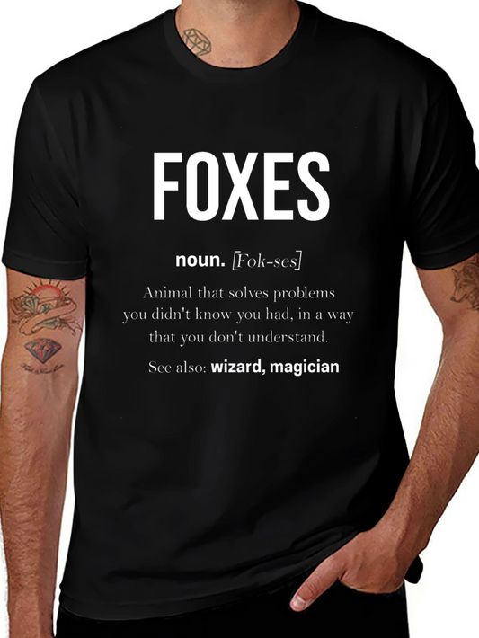Foxes Definition Black Graphic T-Shirt