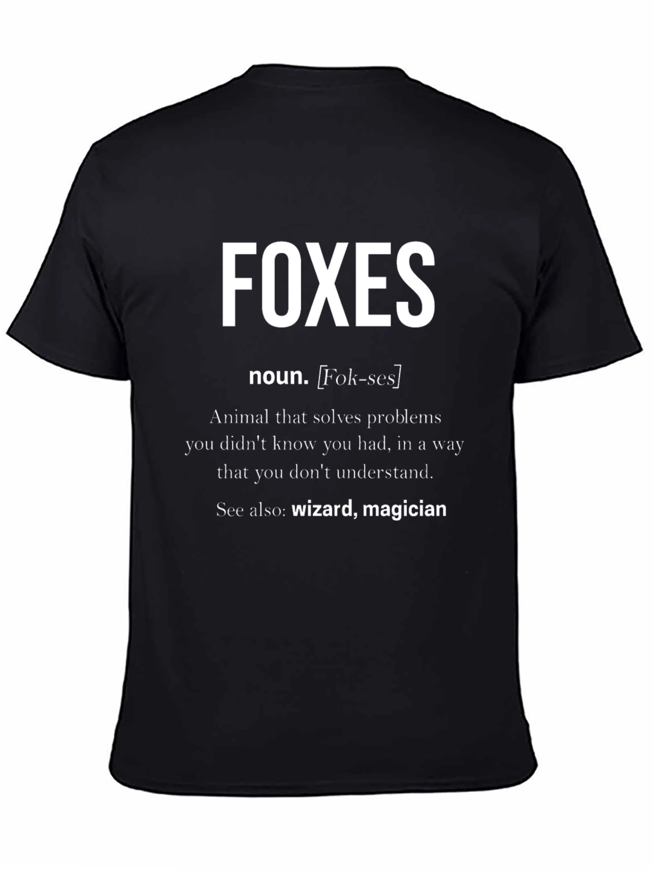 Foxes Definition Black Graphic T-Shirt