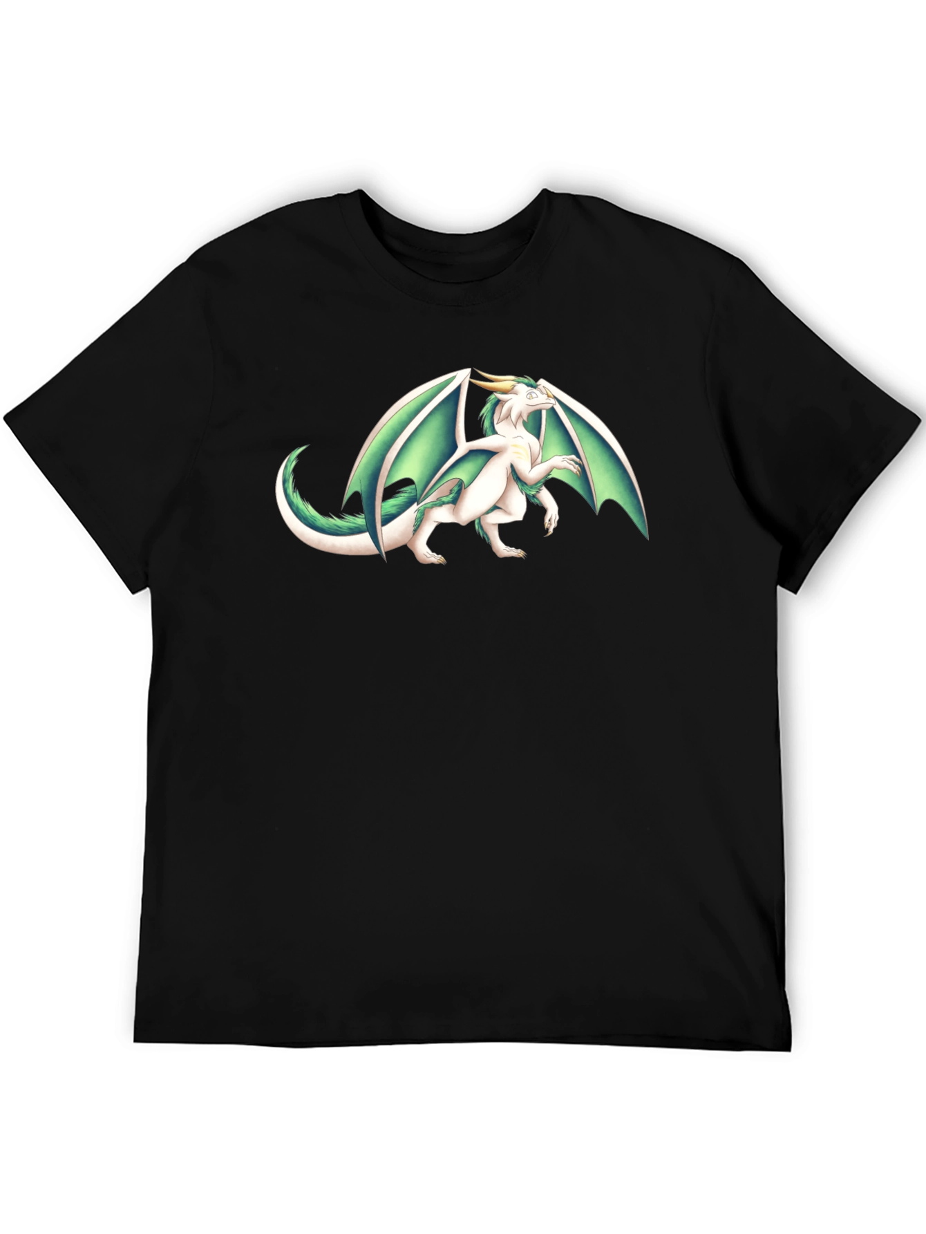 Dragon Graphic Tee - Black Cotton T-Shirt