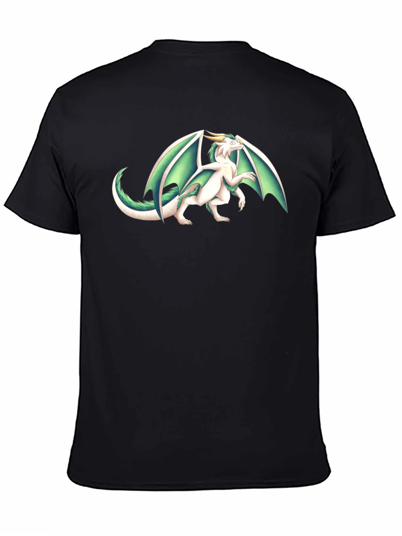 Dragon Graphic Tee - Black Cotton T-Shirt