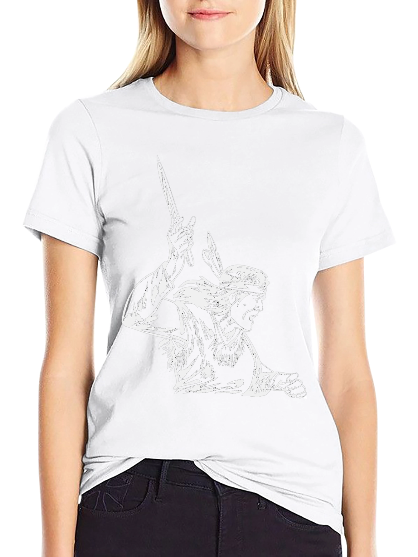 Warrior Graphic Tee - Stylish Black Cotton T-Shirt