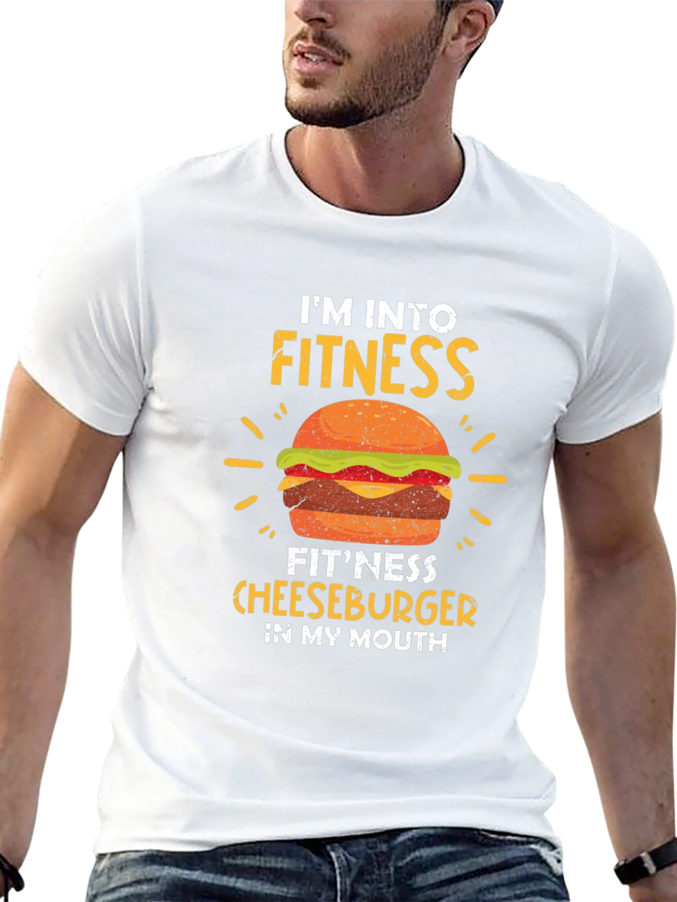 Fitness Cheeseburger Graphic T-Shirt