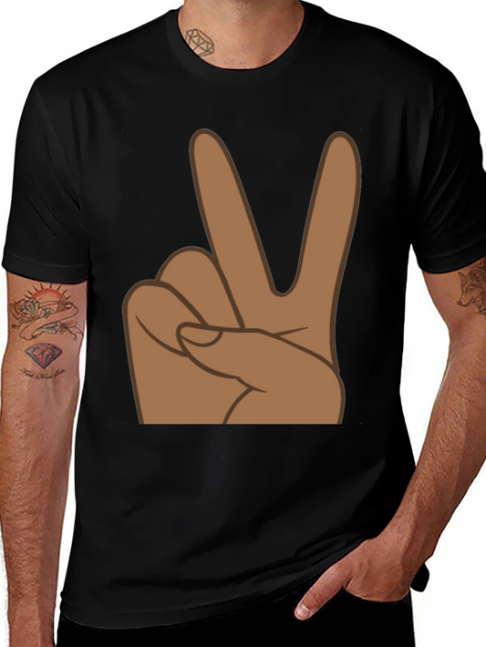 Peace Sign Graphic Tee - Black
