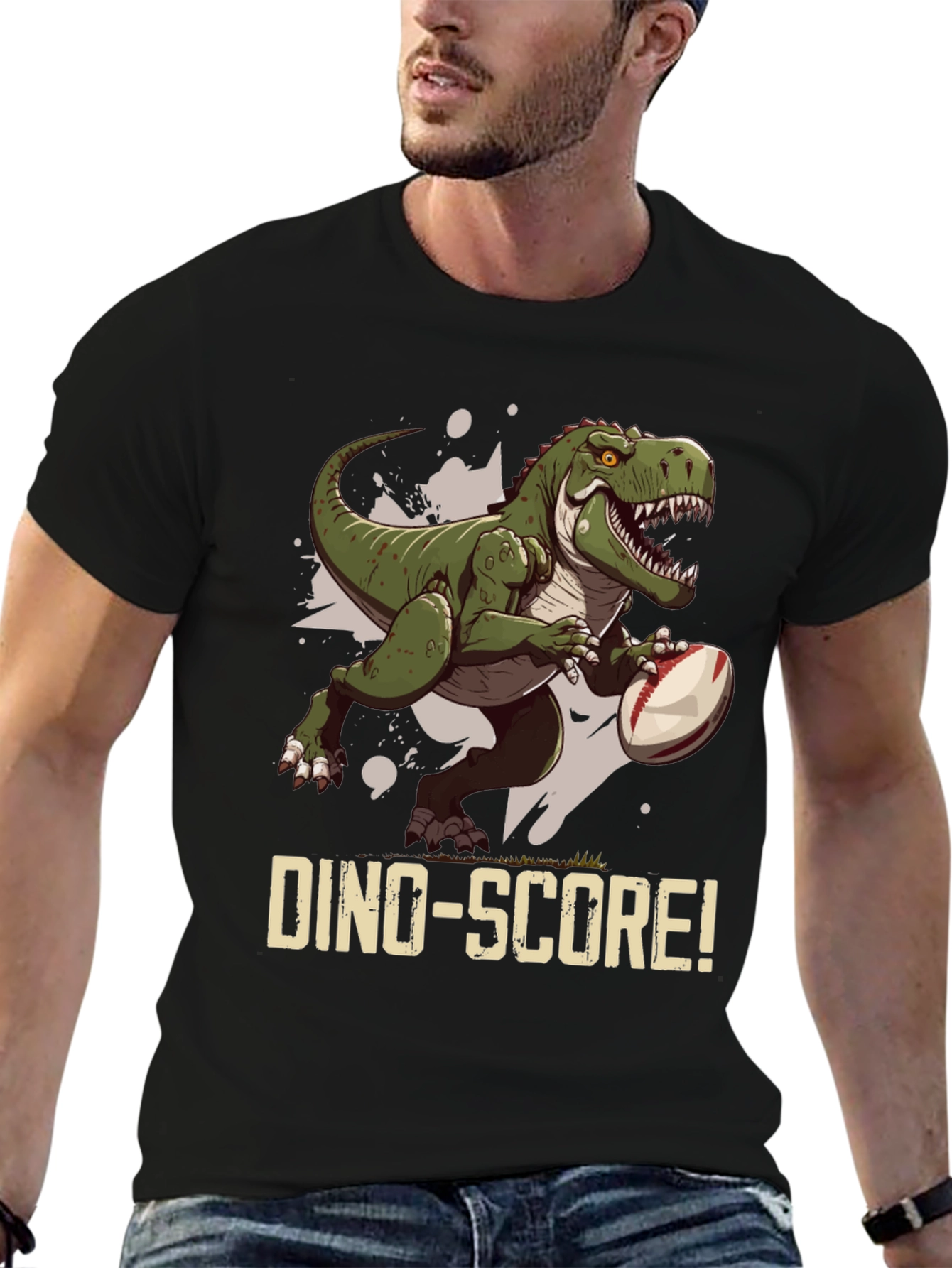 Dino-Score! T-Rex Rugby T-Shirt
