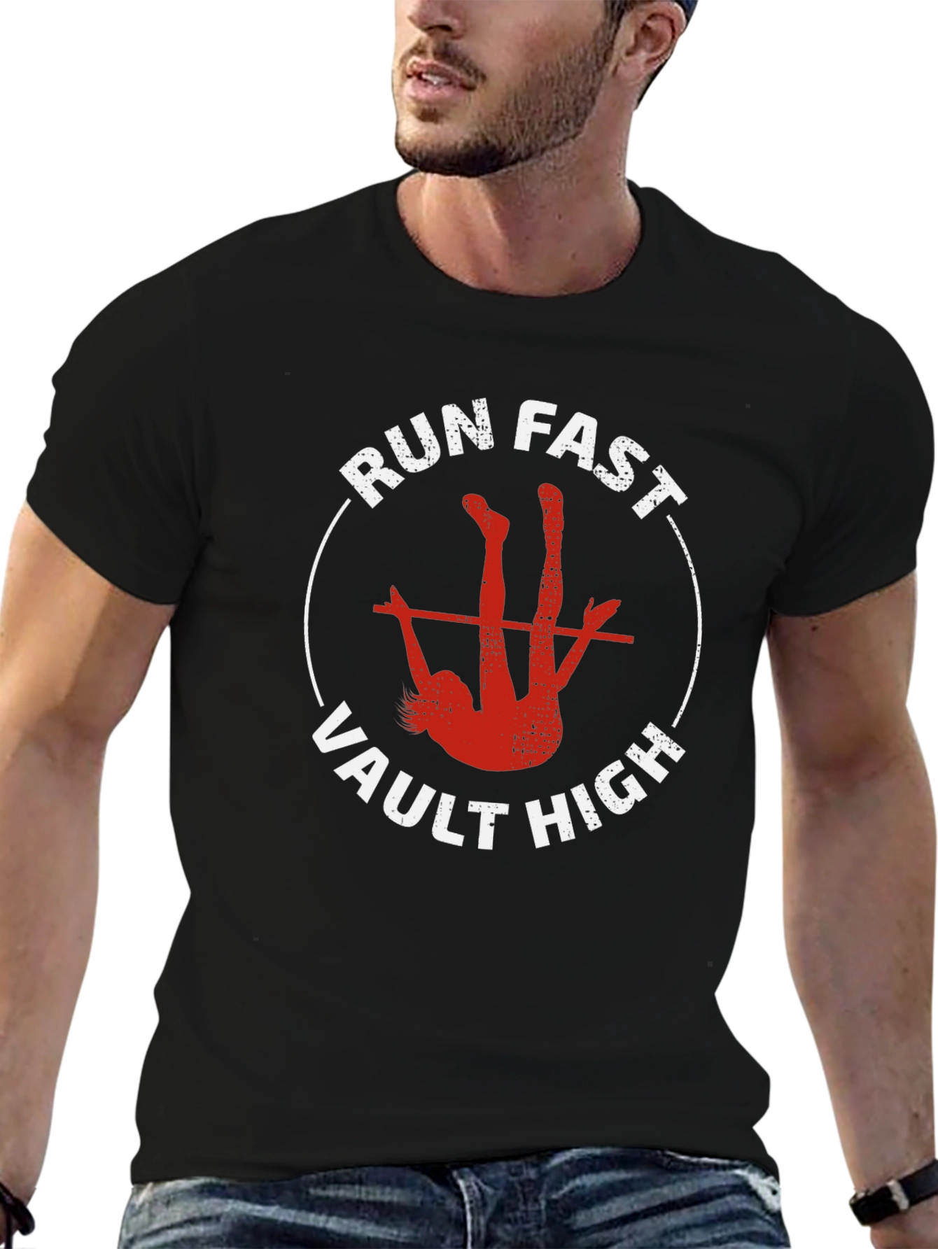 Run Fast Vault High T-Shirt - Athlete Graphic Tee