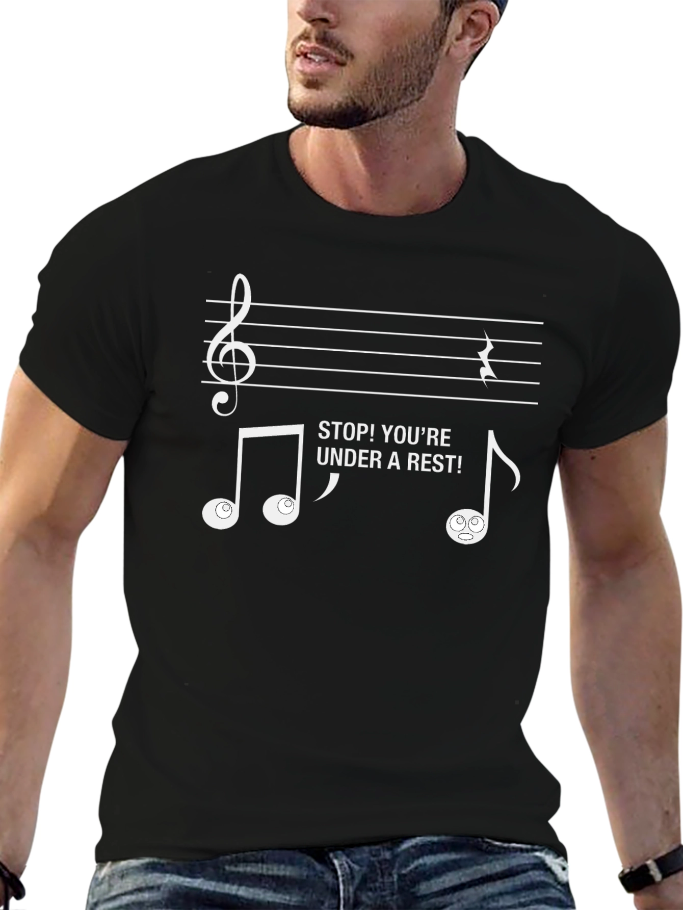 Stop! Youre Under a Rest! Funny Music T-Shirt