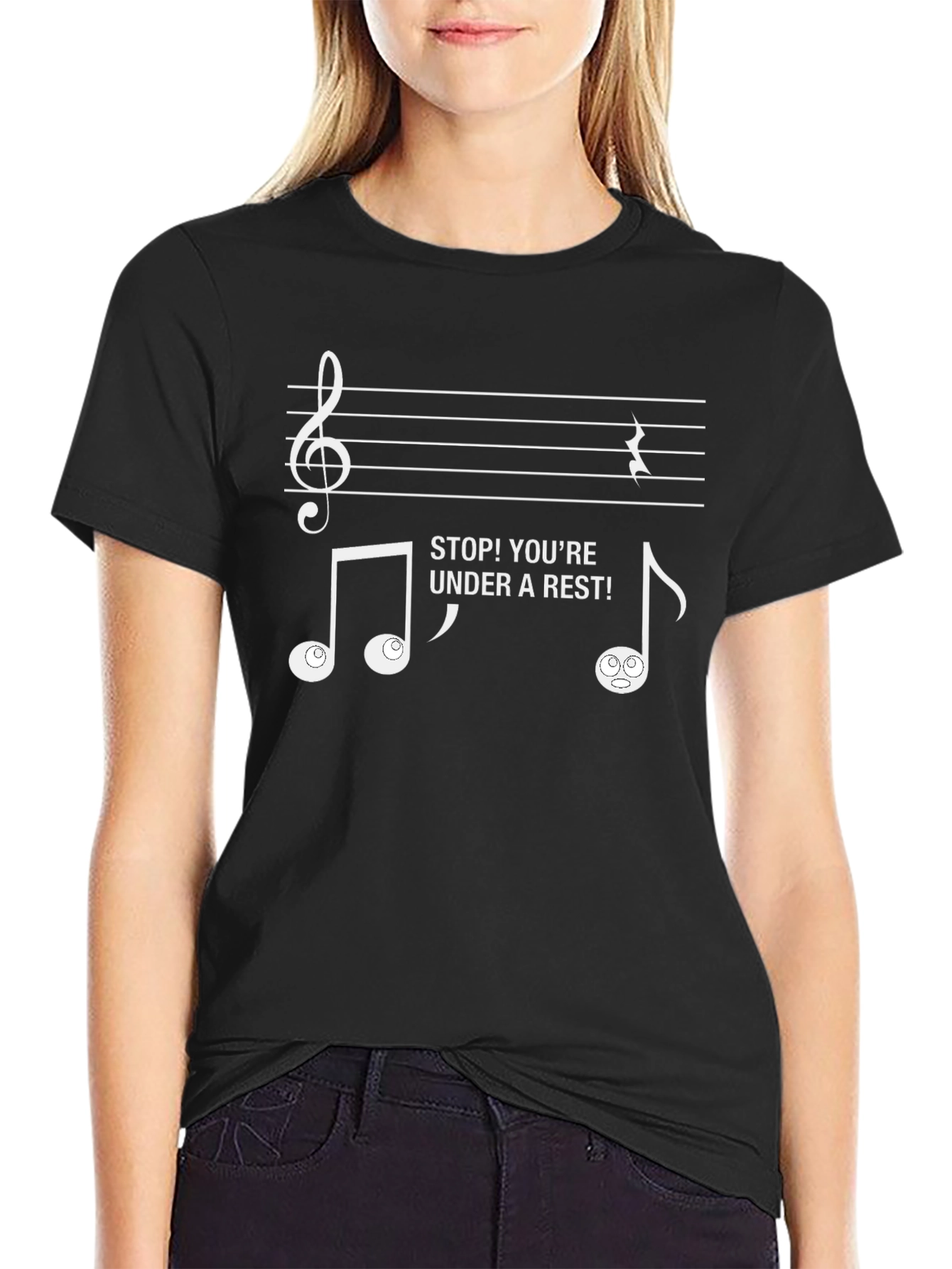 Stop! Youre Under a Rest! Funny Music T-Shirt